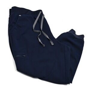 Figs Scrub Pants Womens P/XXL Navy Zamora Medical Pockets Jogger Bonsai Hospital